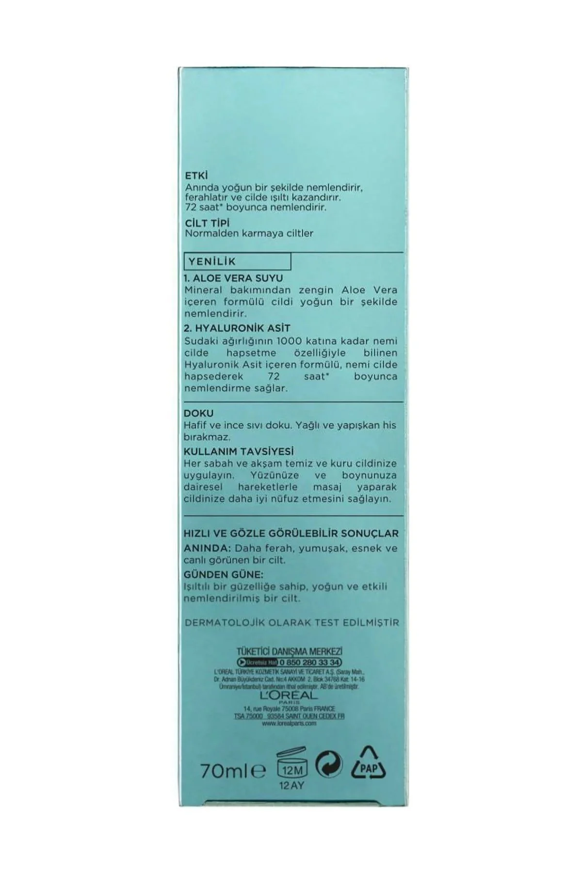 Nem Terapisi Aloe Vera Suyu Normalden Karmaya Ciltler Için Su Bazlı Günlük Bakım 70ml Nem Terapisi Aloe Vera Suyu Normalden Karmaya Ciltler Için Su Bazlı Günlük Bakım 70ml