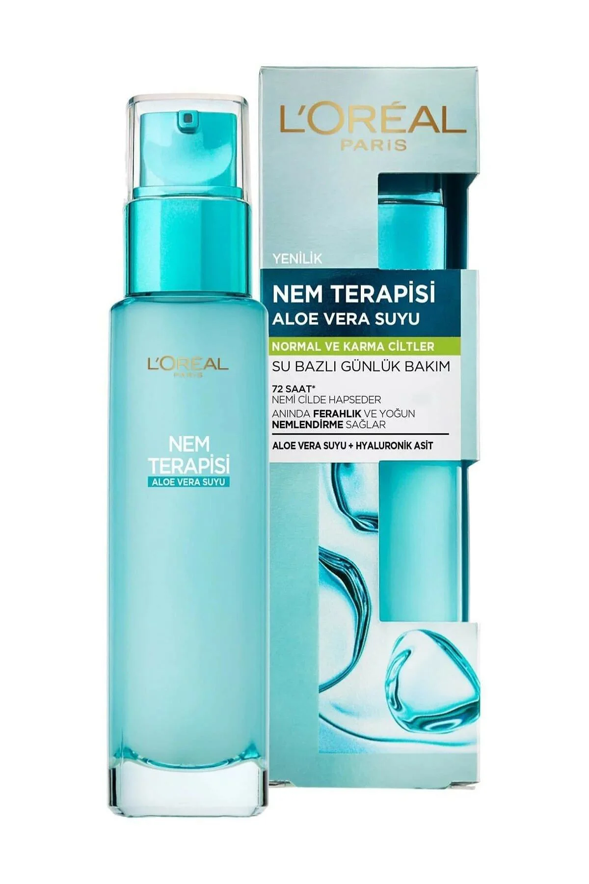 Nem Terapisi Aloe Vera Suyu Normalden Karmaya Ciltler Için Su Bazlı Günlük Bakım 70ml Nem Terapisi Aloe Vera Suyu Normalden Karmaya Ciltler Için Su Bazlı Günlük Bakım 70ml