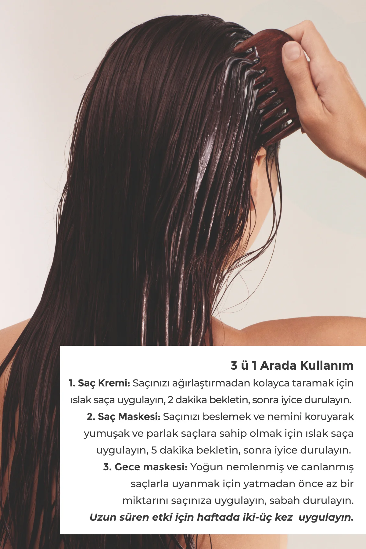 Nemlendirici 3’ü 1 Arada Prebiyotik Saç Maske – Normalden Kuruya 