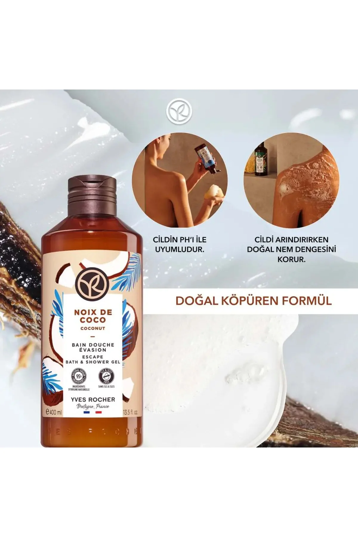 Nemlendirici Duş Jeli - Tropikal Hindistan Cevizi - 400ml-26571