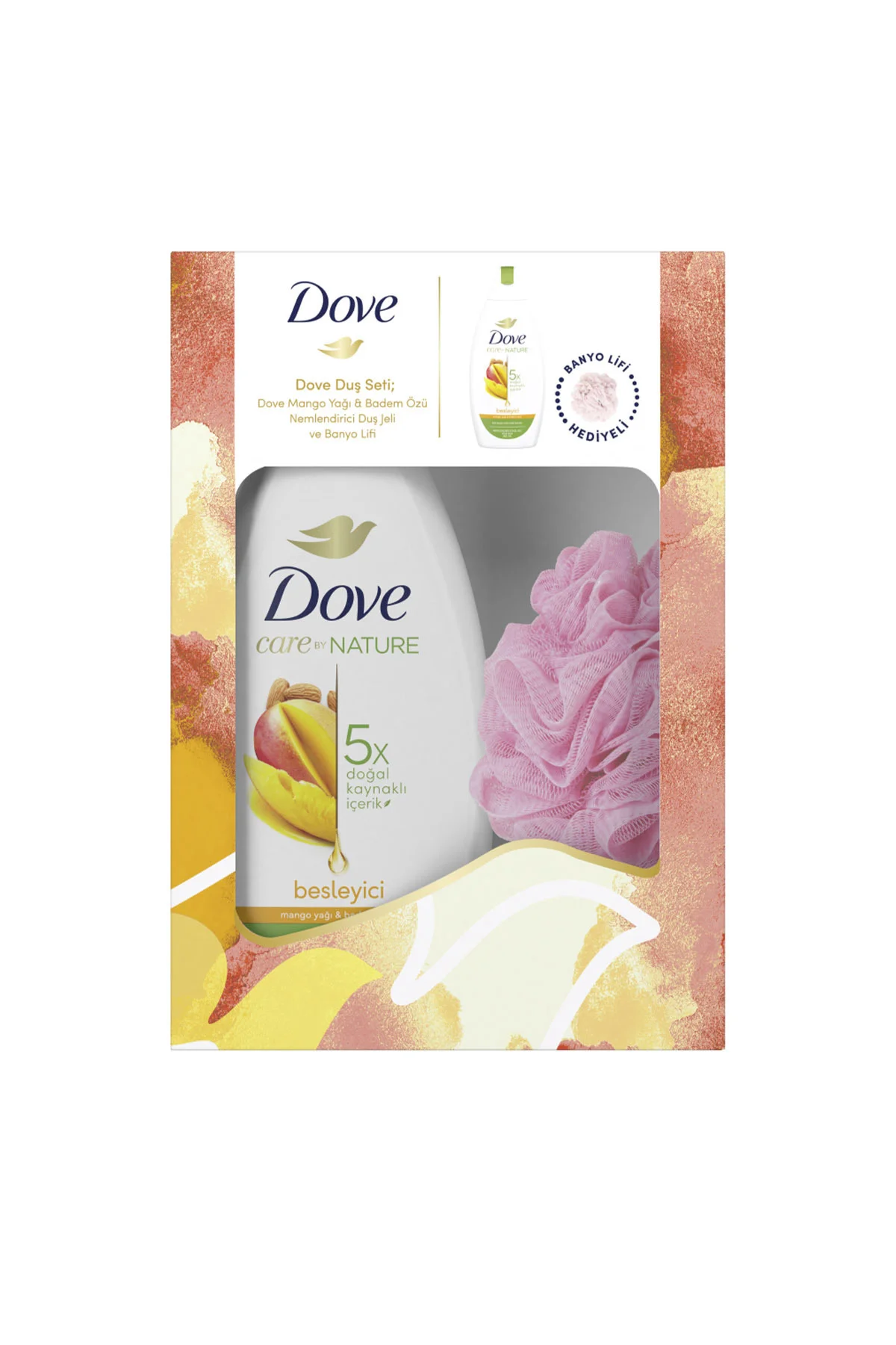 Nemlendirici Duş Jeli Mango Yağı & Badem Özü 450 ml + Duş Lifi