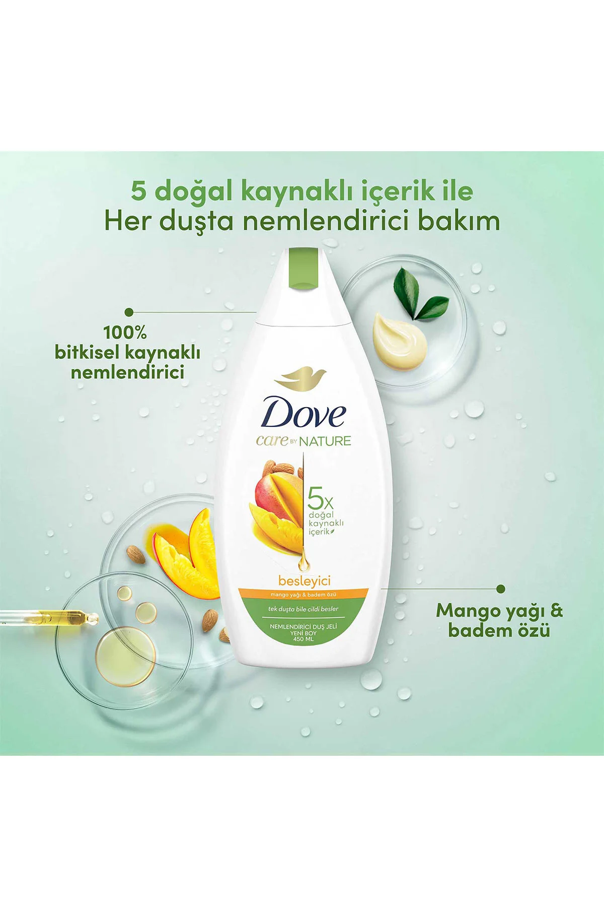 Nemlendirici Duş Jeli Mango Yağı & Badem Özü 450ml X2