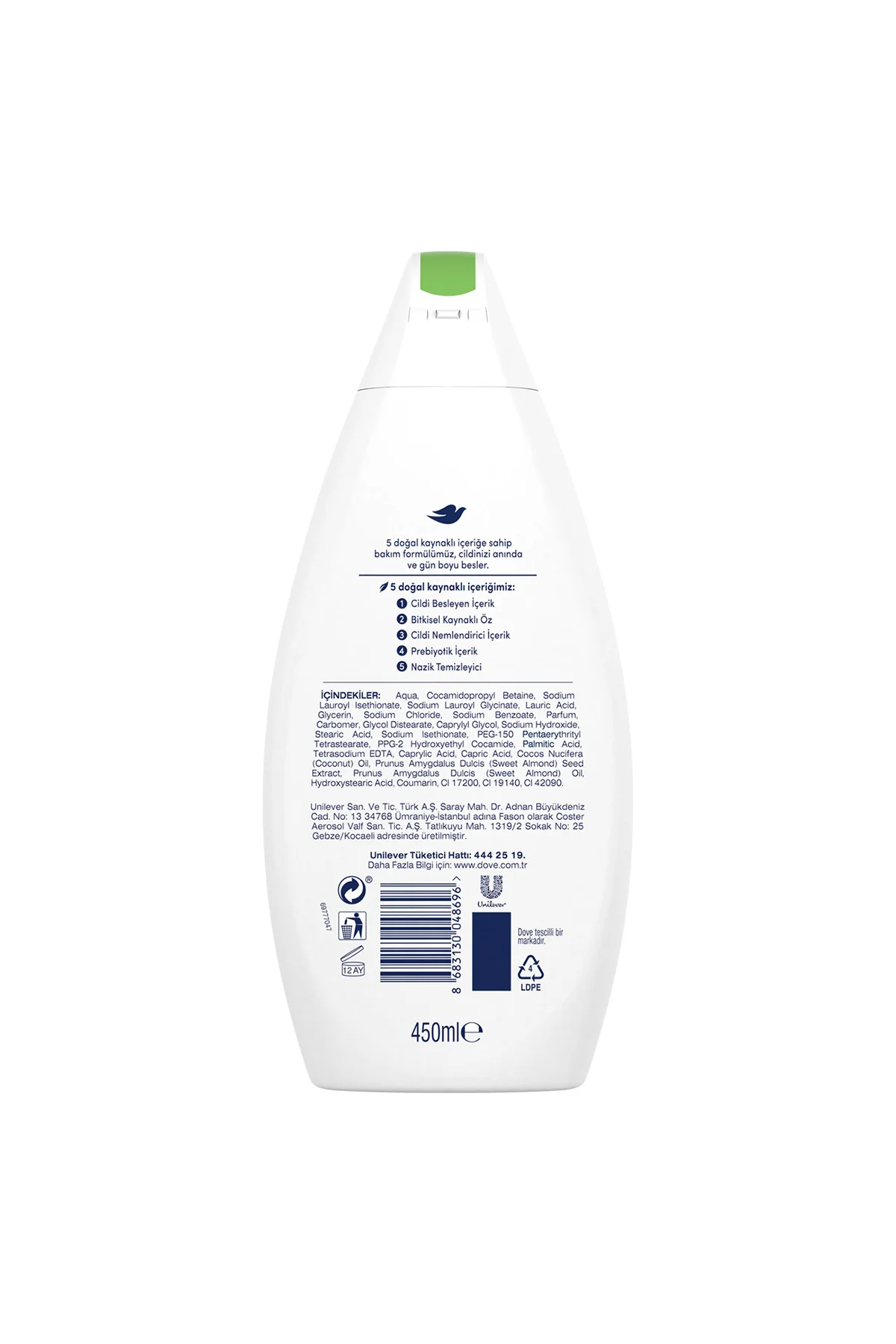 Nemlendirici Duş Jeli Hindistan Cevizi Yağı Ve Badem Özü 450 ml