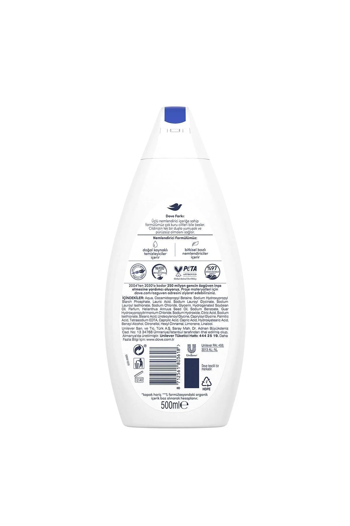 Nemlendirici Duş Jeli Deeply Nourishing Çok Kuru Ciltleri Bile Besler 500 ml