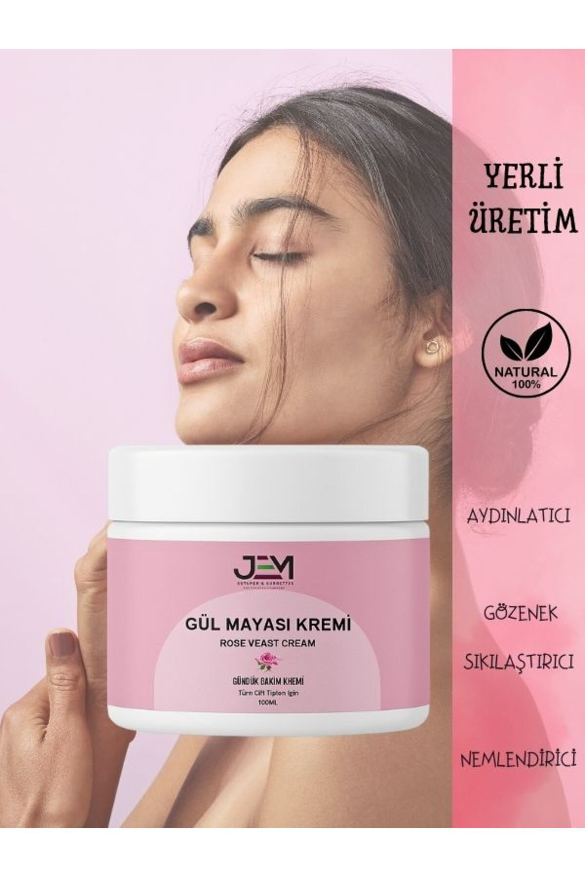 Nemlendirici Gündüz Gül Kremi 100 ml Gül Mayası Kremi