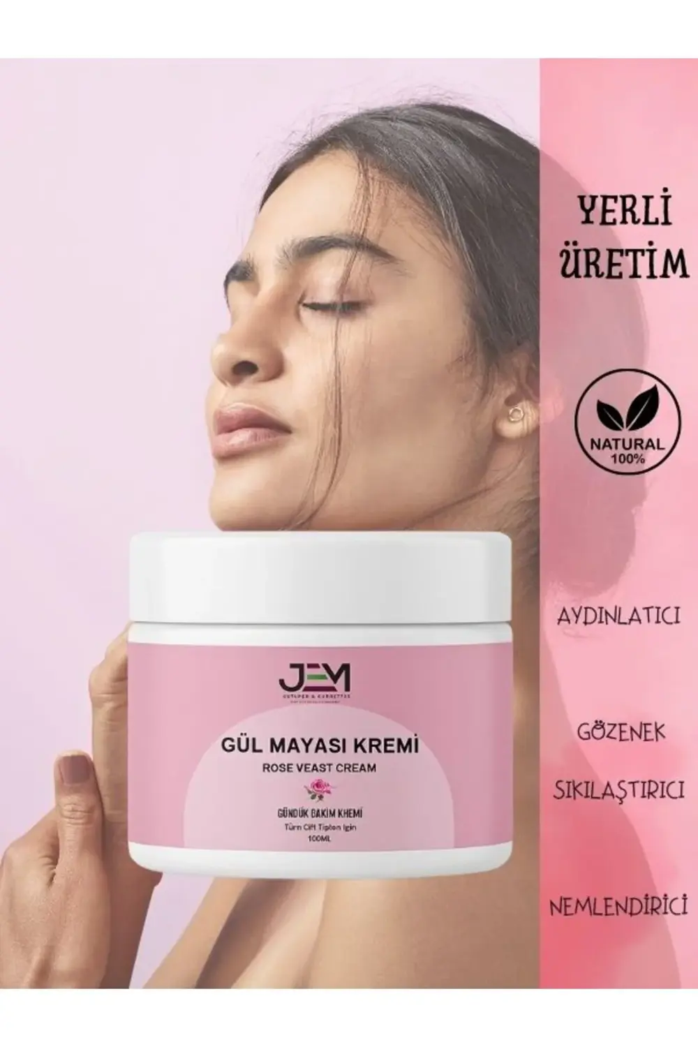 Nemlendirici Gündüz Gül Kremi 100 ml Gül Mayası Kremi
