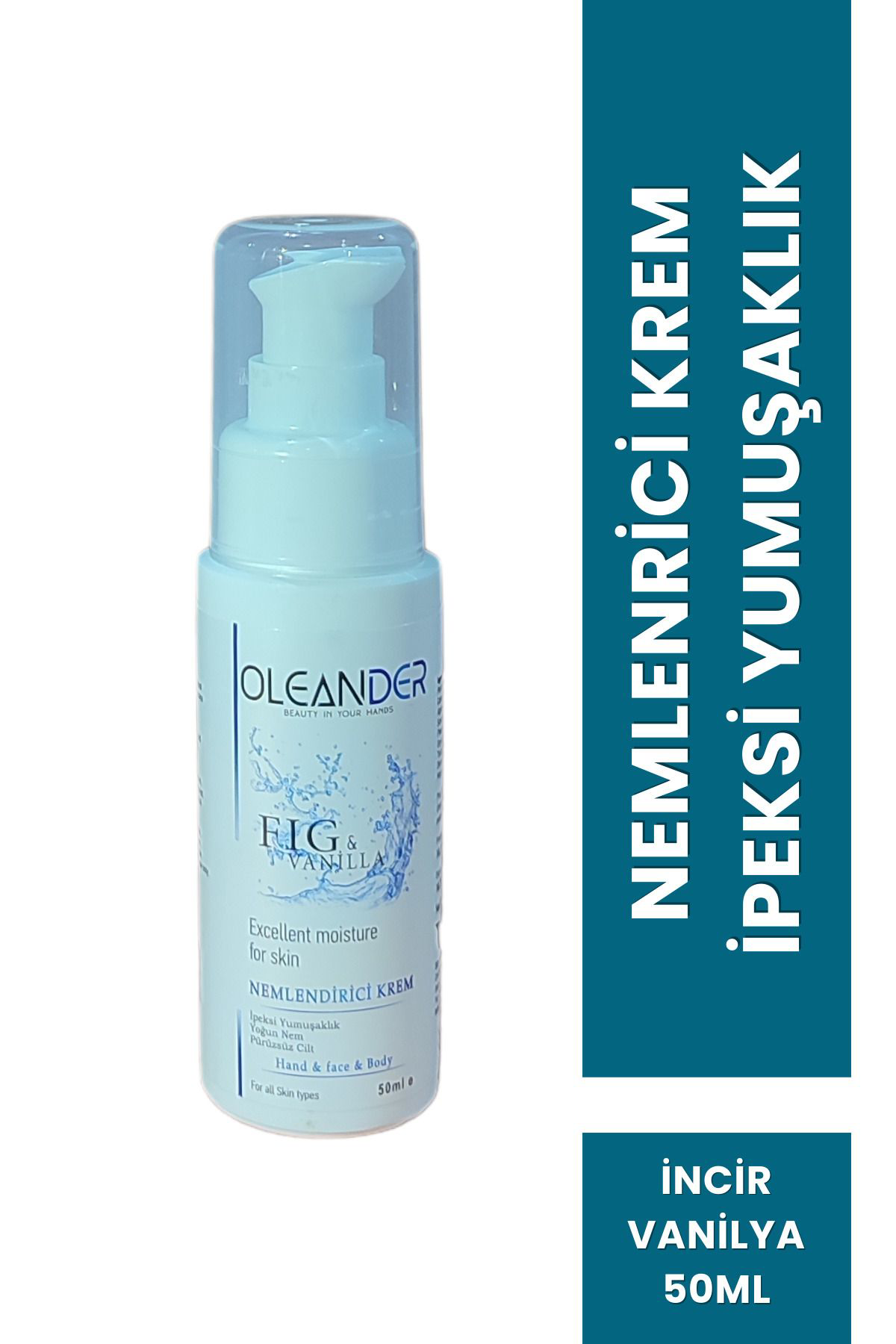 Oleander Nemlendirici Krem İncir Ve Vanilya Özlü El & Yüz & Vücut 50 Ml