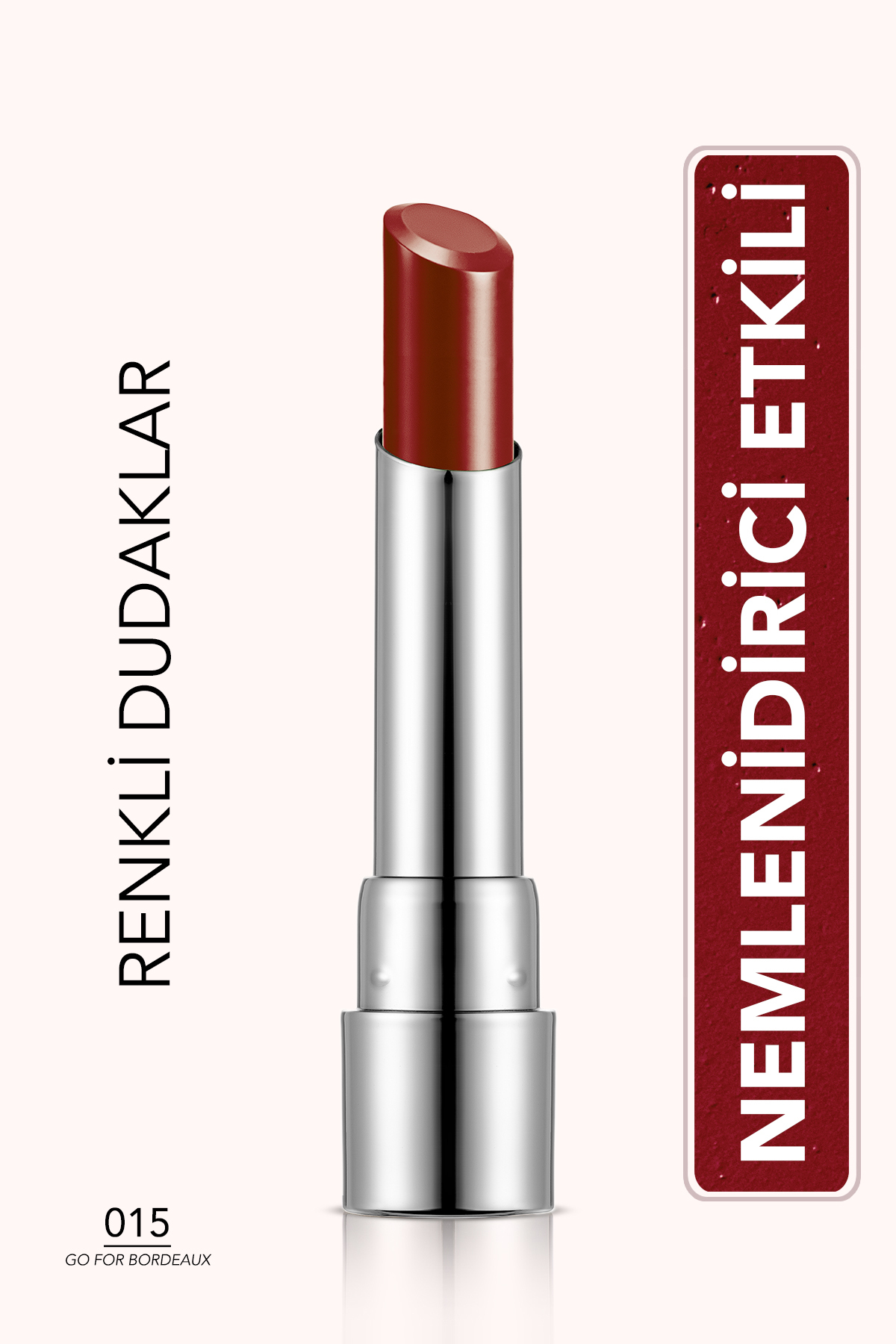 Flormar Nemlendirici Parlak Ruj - Sheer Up Lipstick - 015 Go For Bordeaux