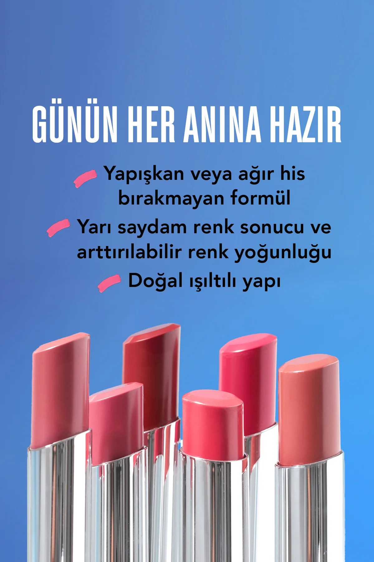 Nemlendirici Parlak Ruj - Sheer Up Lipstick - 015 Go For Bordeaux - 8682536012133