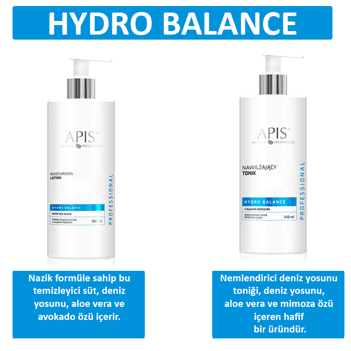 Nemlendirici Süt & Tonik Seti - Deniz Yosunulu - HYDRO BALANCE Se