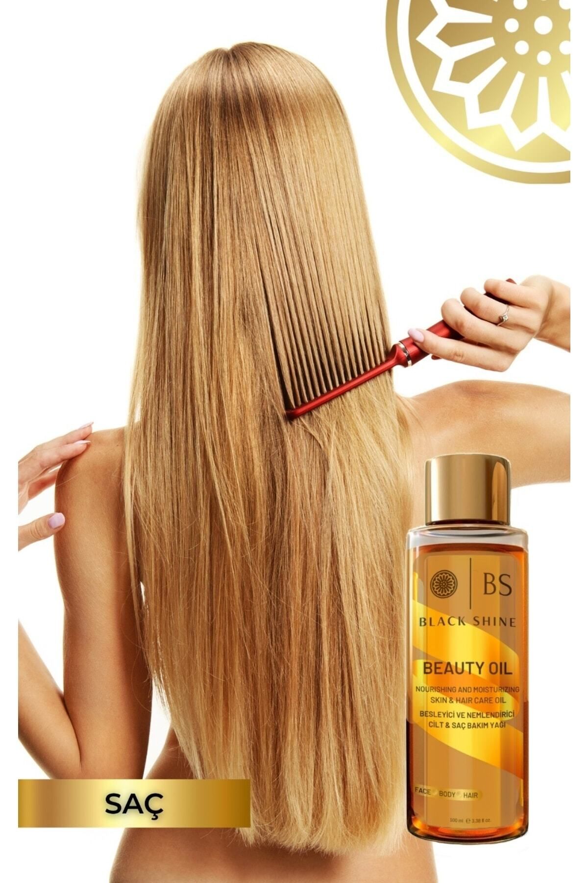 Black Shine Bs Nemlendirici Ve İşıltı Etkili Leke Ve Çatlak Karşıtı Çok Amaçlı Mucizevi Bakım Ve Onarım Yağı 100Ml