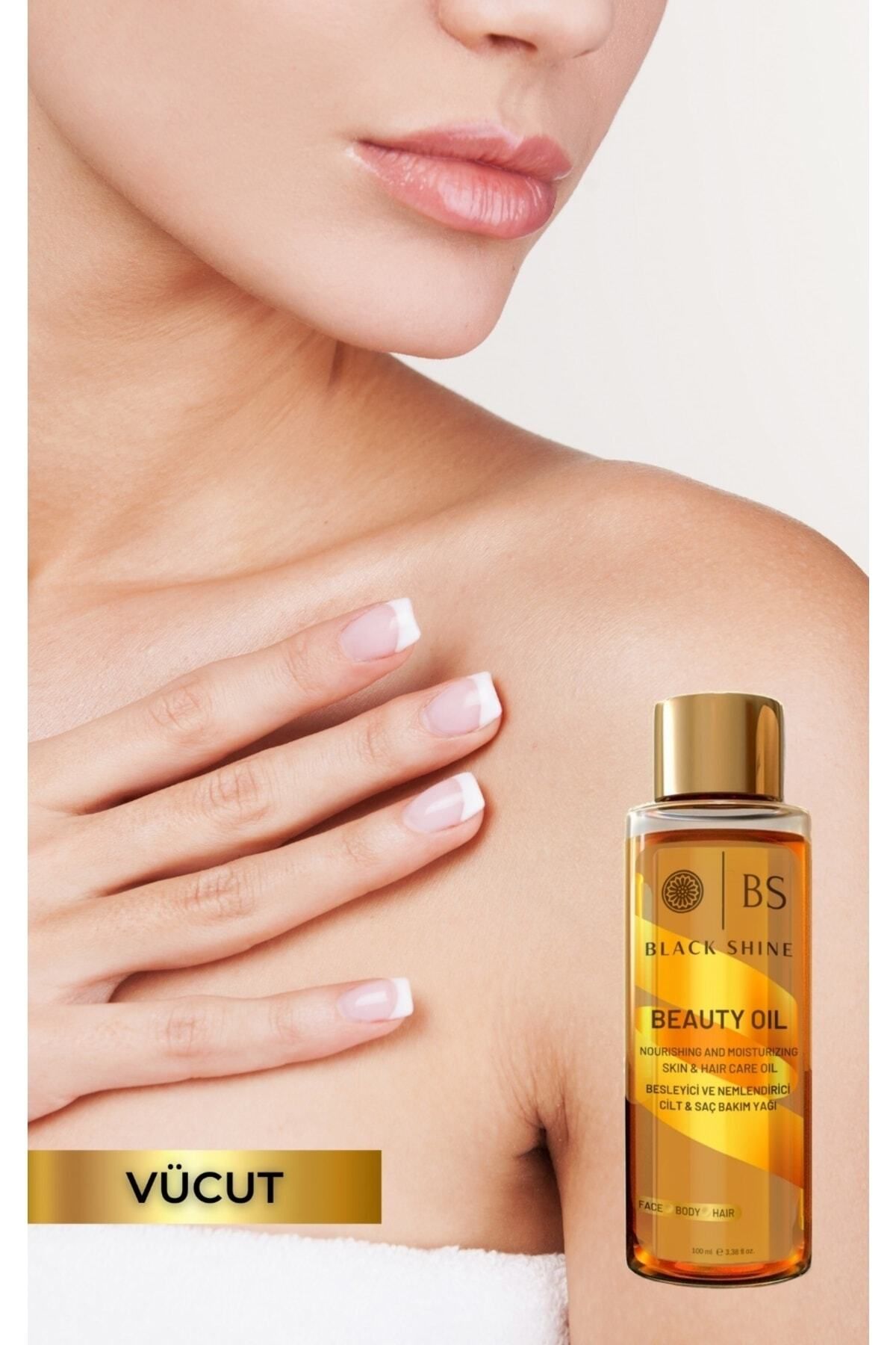 Black Shine Bs Nemlendirici Ve İşıltı Etkili Leke Ve Çatlak Karşıtı Çok Amaçlı Mucizevi Bakım Ve Onarım Yağı 100Ml