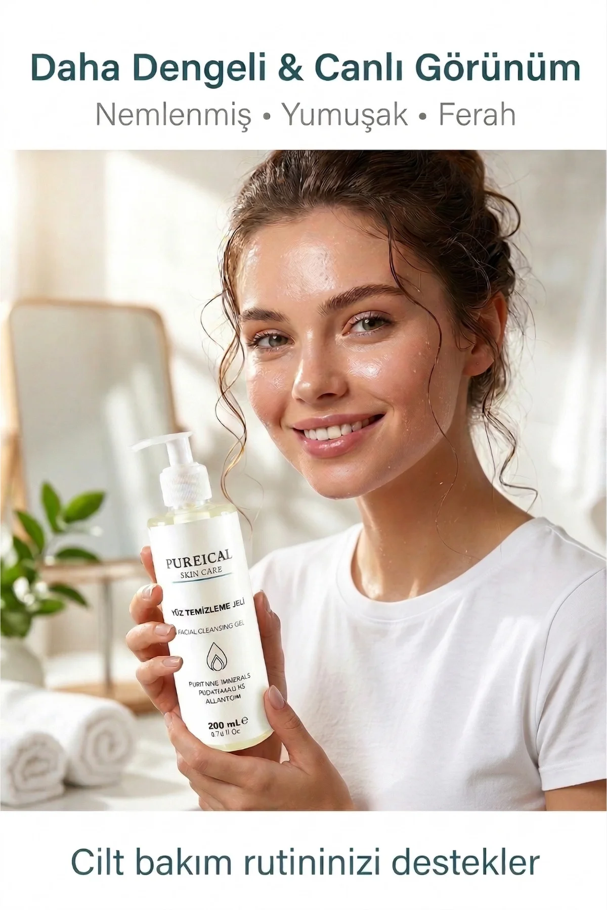 Nemlendirici Yüz Temizleme Jeli 200 ml, Panthenol, Allantoin & Mi