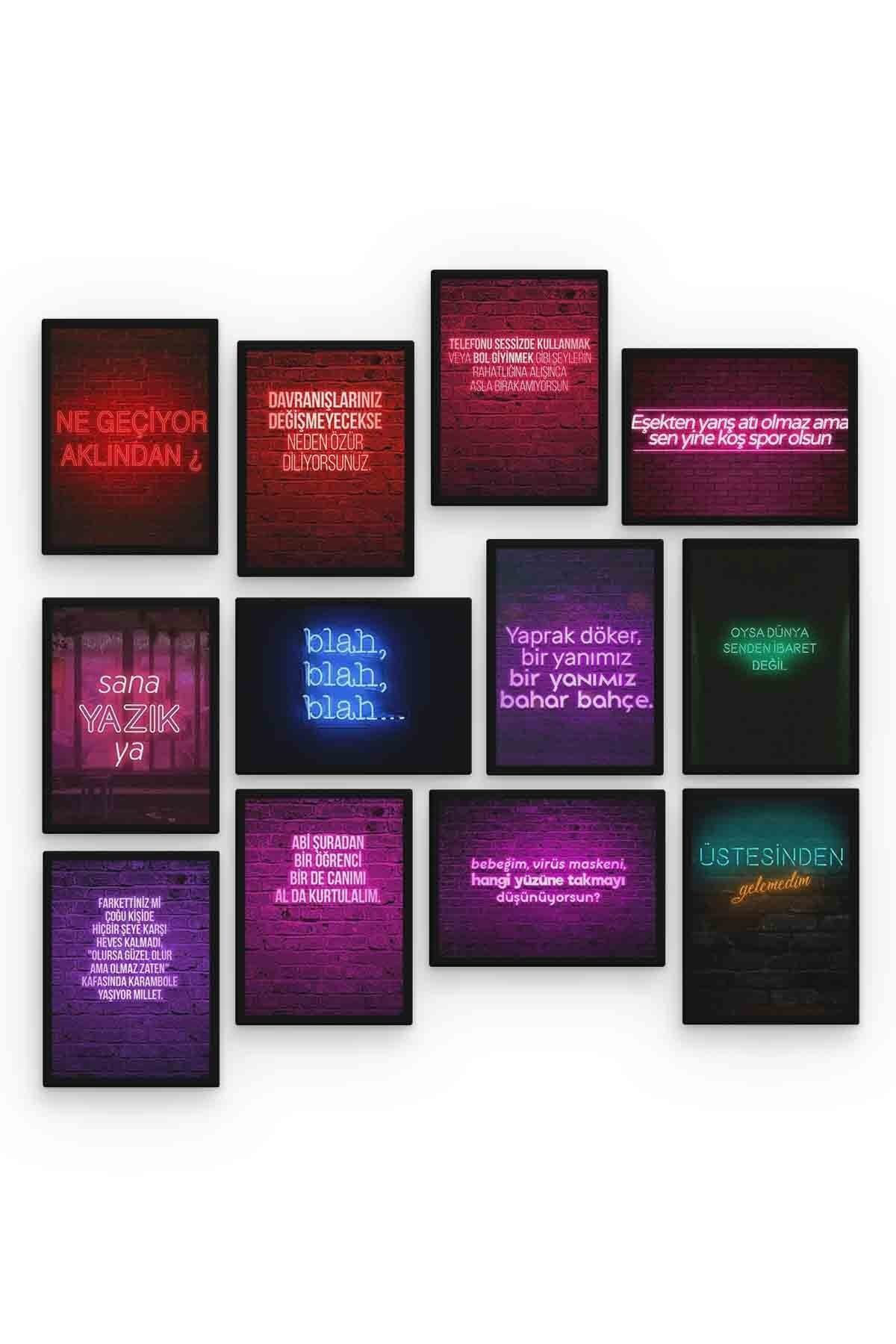 Neon 12 Parça Mdf (ahşap) Tablo Ofis Boyu 