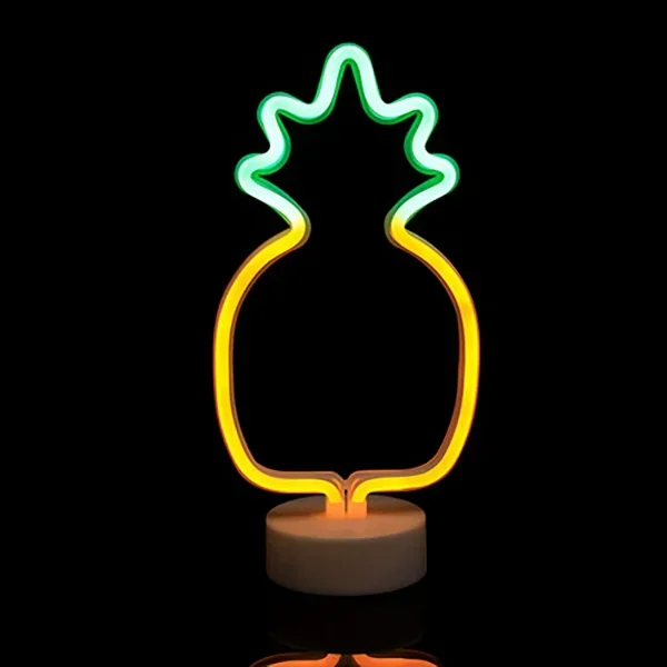 Neon Ananas Desenli Dekoratif LED Lamba Aydınlatma Ürünü