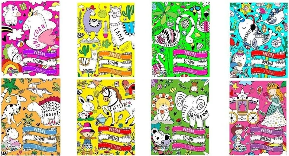 Neon Boyama Kitabım 8 Kitap