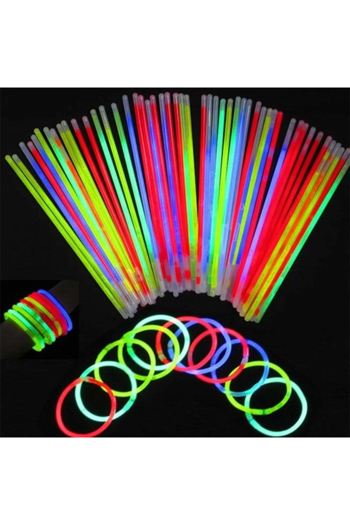 Neon Çubuklar 50 Adet