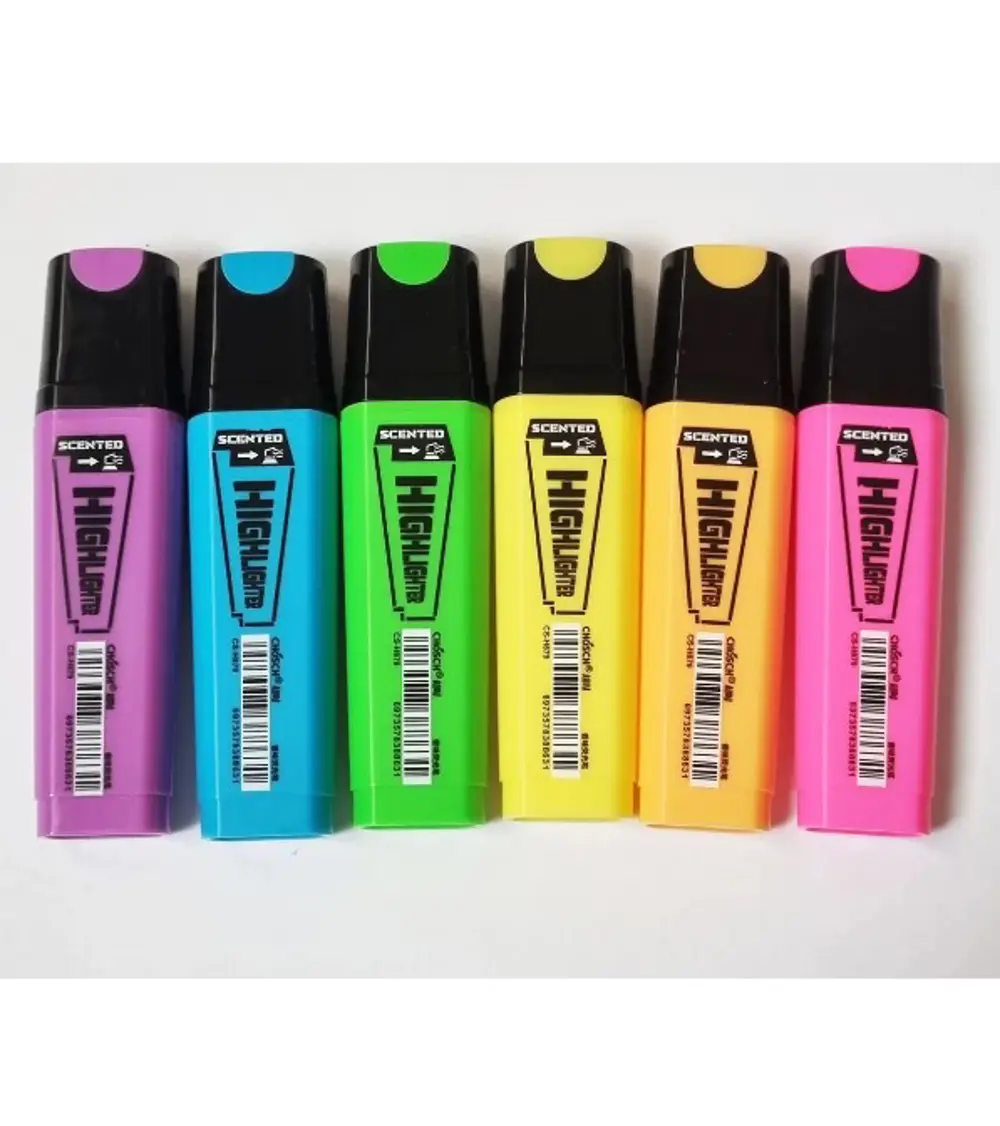 Neon Highlighter CS-H879 Renkli 6 Çeşitli Fosforlu Kalem Seti - Neon Highlighter CS-H879 Renkli 6 Çeşitli Fosforlu Kalem Seti -