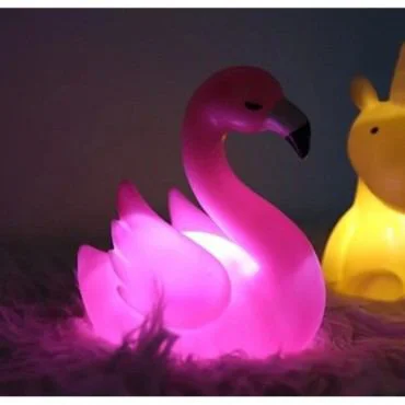 Neon Işıklı Flamingo Yazılı Dekoratif Masa Gece Lambası