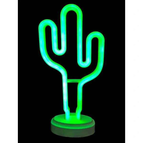 Neon Işıklı Kaktüs Masa Gece Lambası Neon Işıklı Kaktüs Masa Gece Lambası