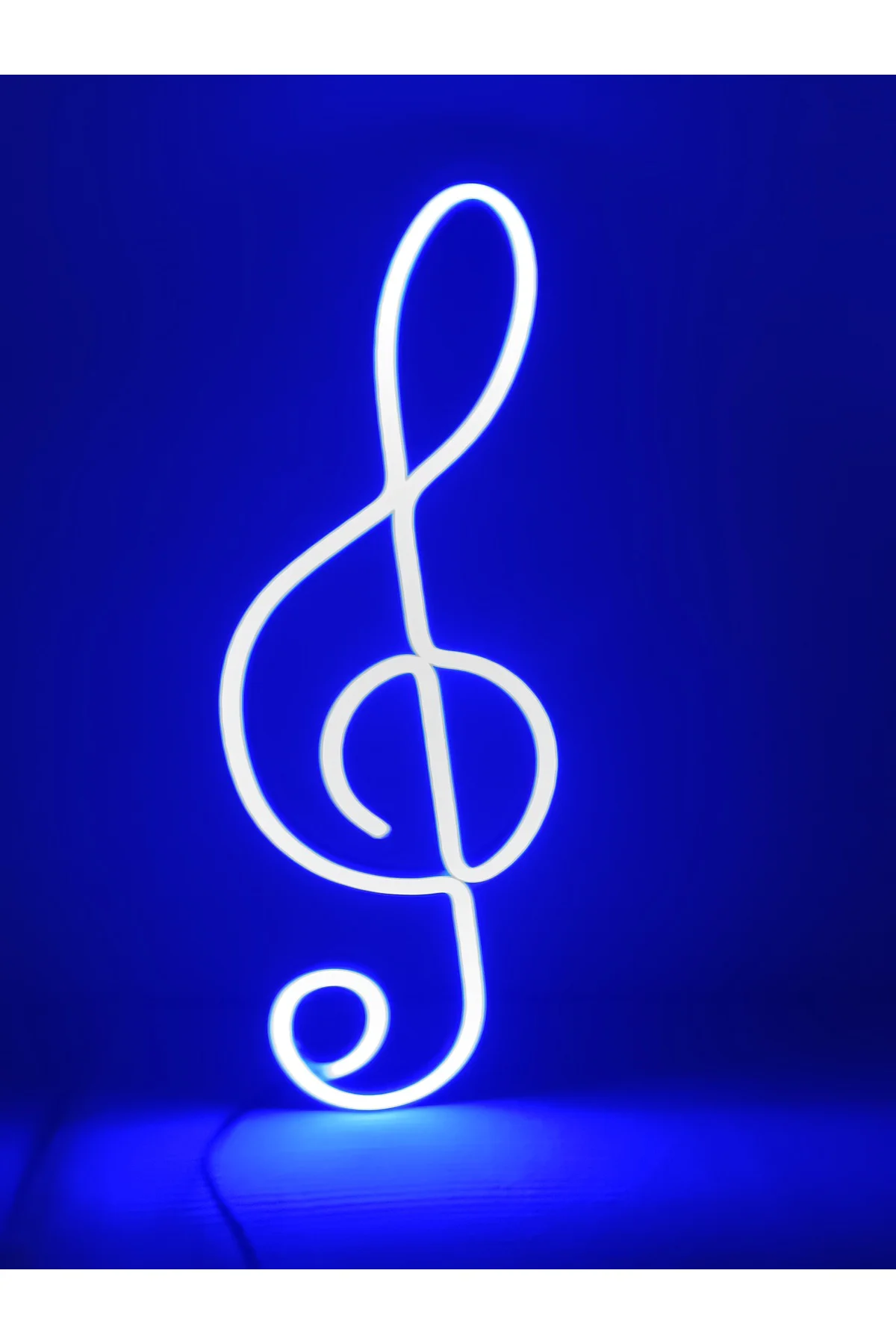 NEON IŞIKLI SOL ANAHTARI MAVİ 40 cm