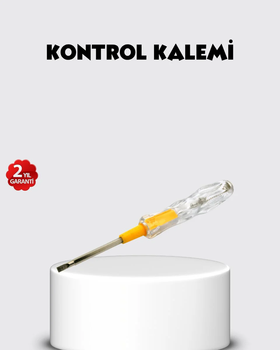 Neon Lambalı Elektrik Kontrol Kalemi 110-220V Nikel Kaplama - Güvenli Test Aracı