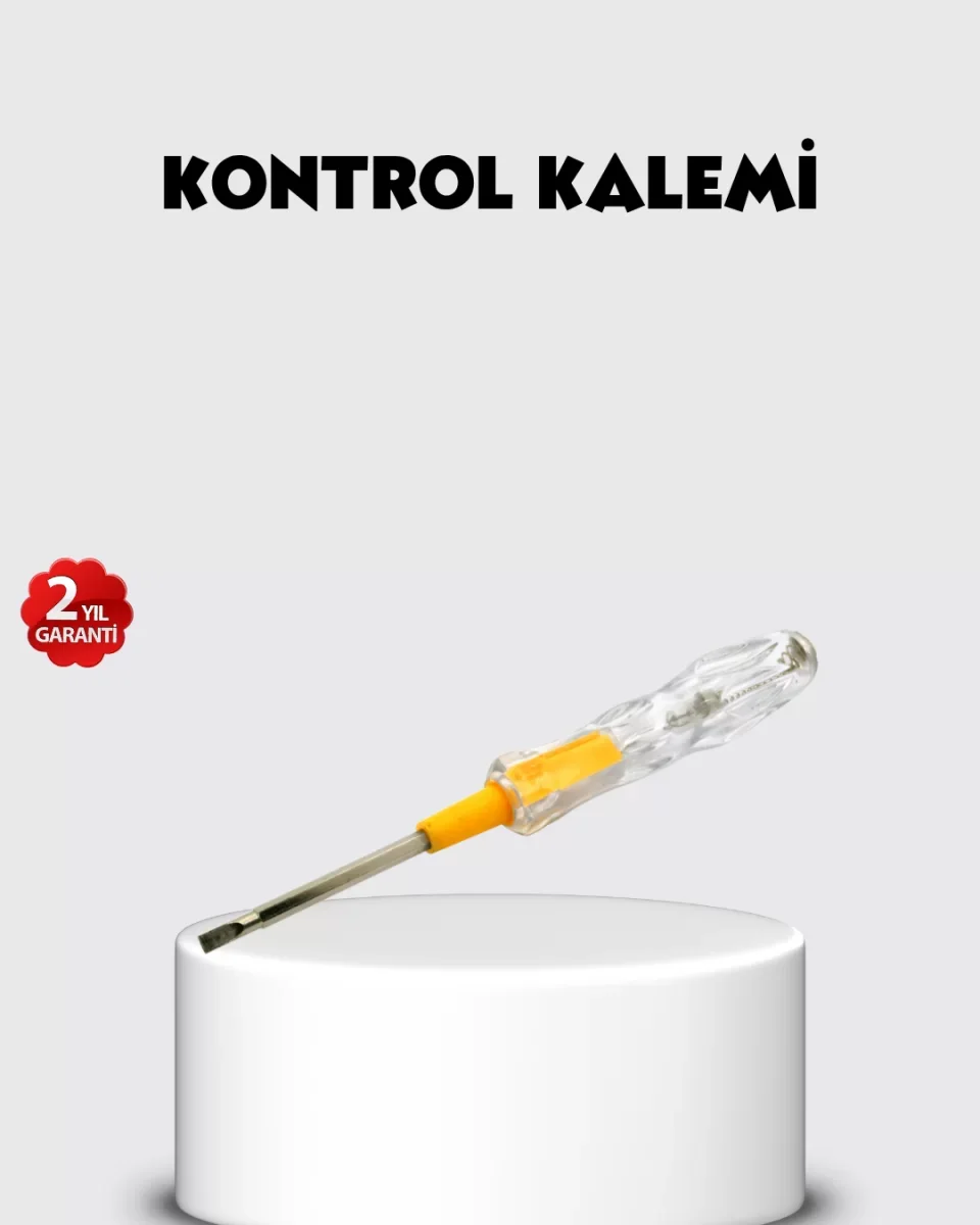 Neon Lambalı Elektrik Kontrol Kalemi Nikel Kaplama 110-220V - Lisinya