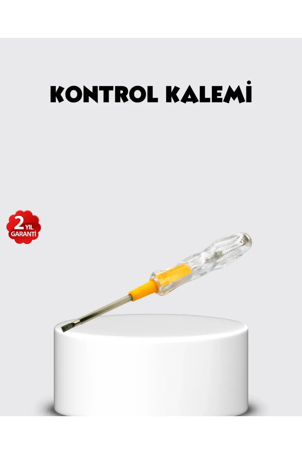 Neon Lambalı Elektrik Kontrol Kalemi Nikel Kaplama 110-220V