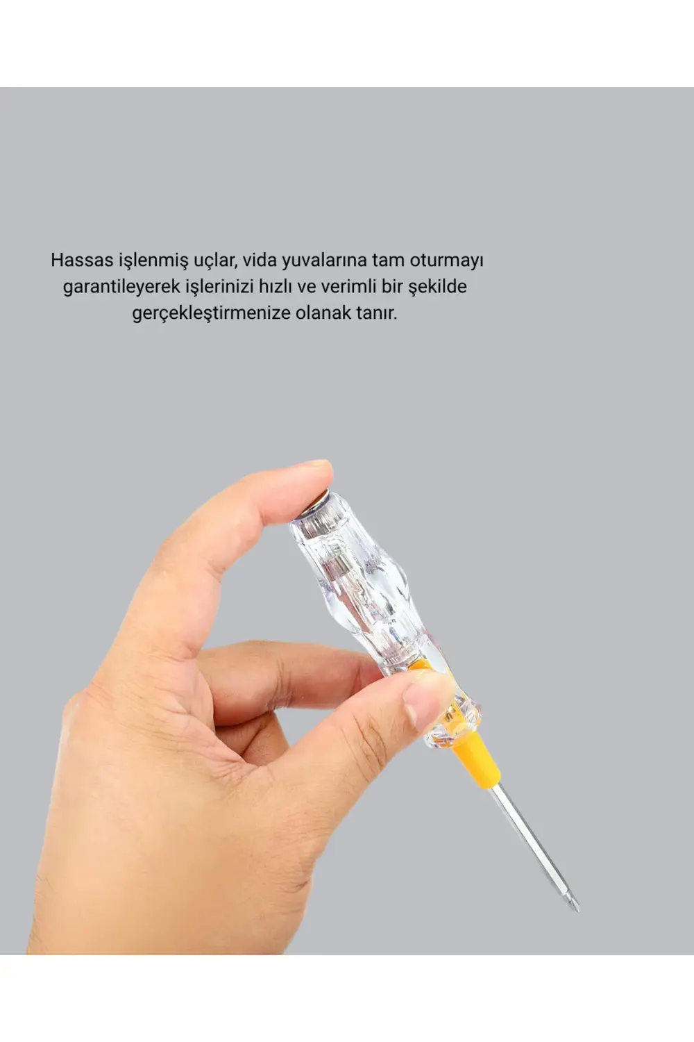 Neon Lambalı Elektrik Kontrol Kalemi Nikel Kaplama 110-220V