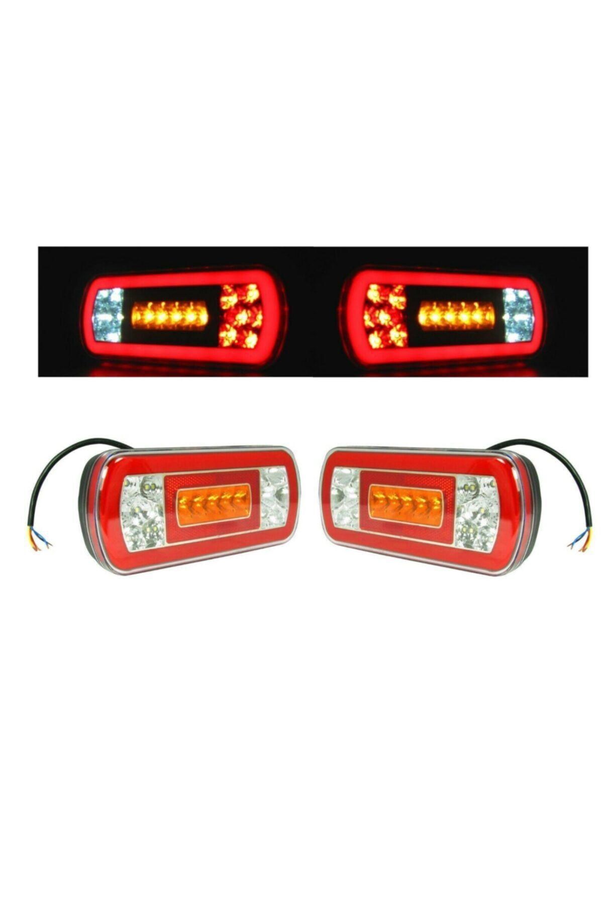 Neon Led Arka Stop Lambası Takımı Sağ Sol 12 Volt Üniversal