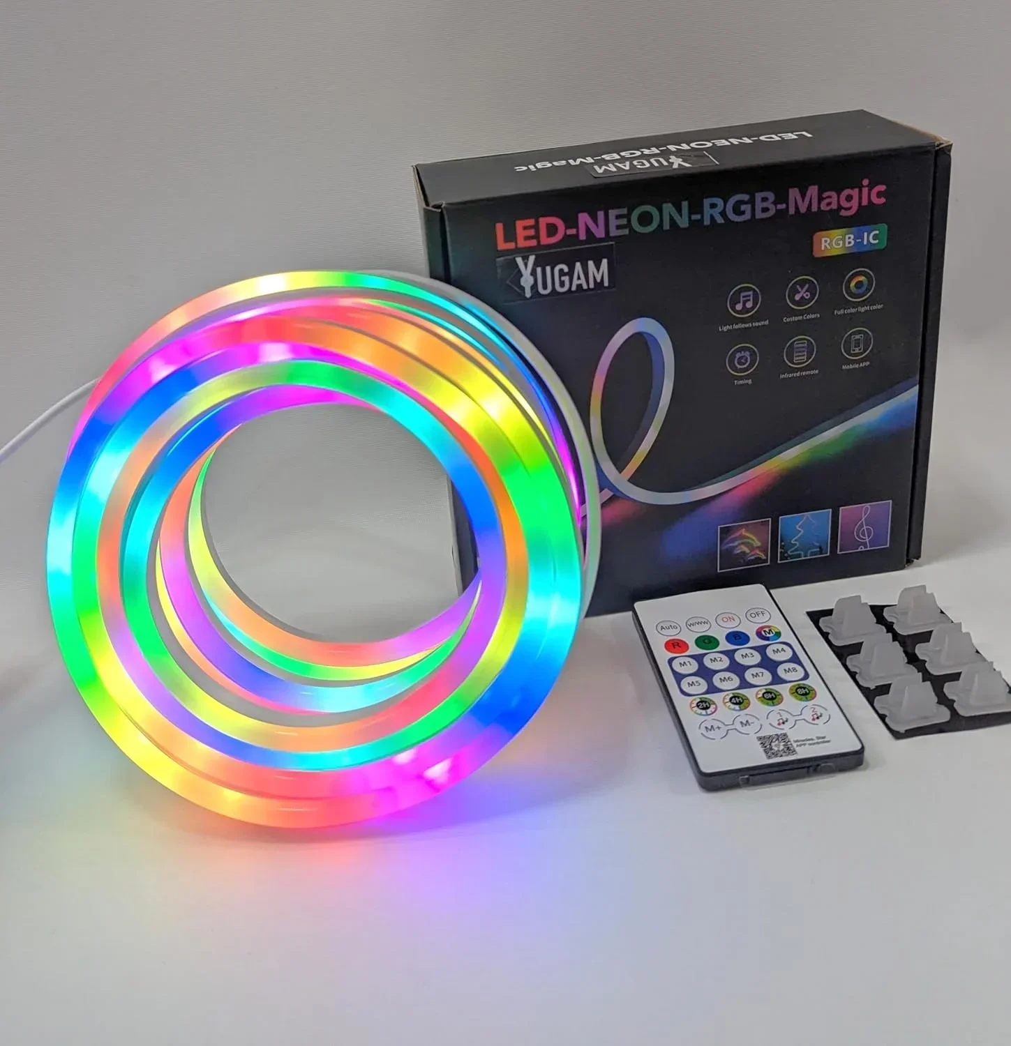 Neon Led Esnek Aydınlatma - Rgb Magıc Smart - 5 Metre Paket Ip67 - Uzaktan Kumanda + Uygulama Bx40 Neon Led Esnek Aydınlatma - Rgb Magıc Smart - 5 Metre Paket Ip67 - Uzaktan Kumanda + Uygulama Bx40