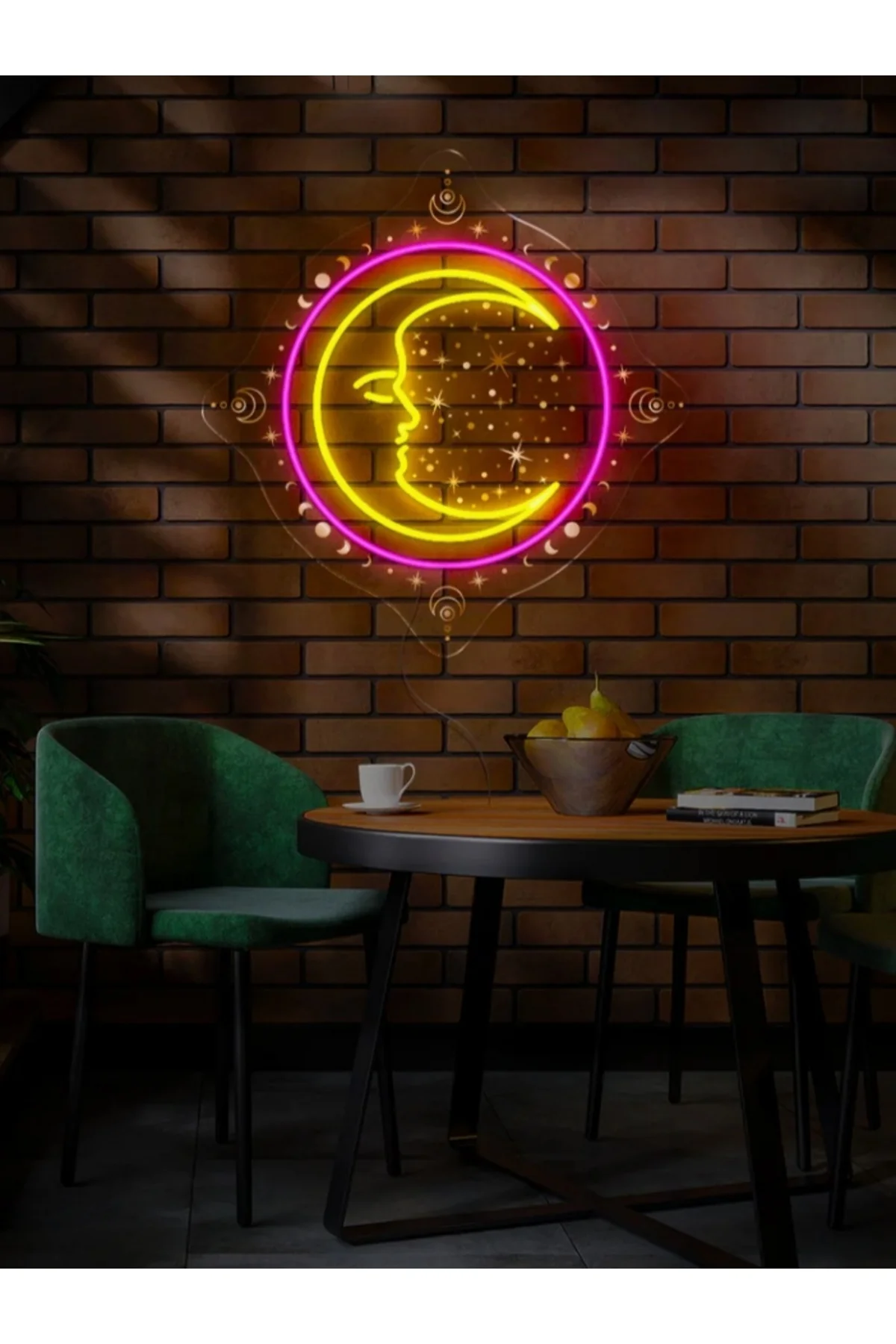 NEON LED IŞIKLI AY 40 CM