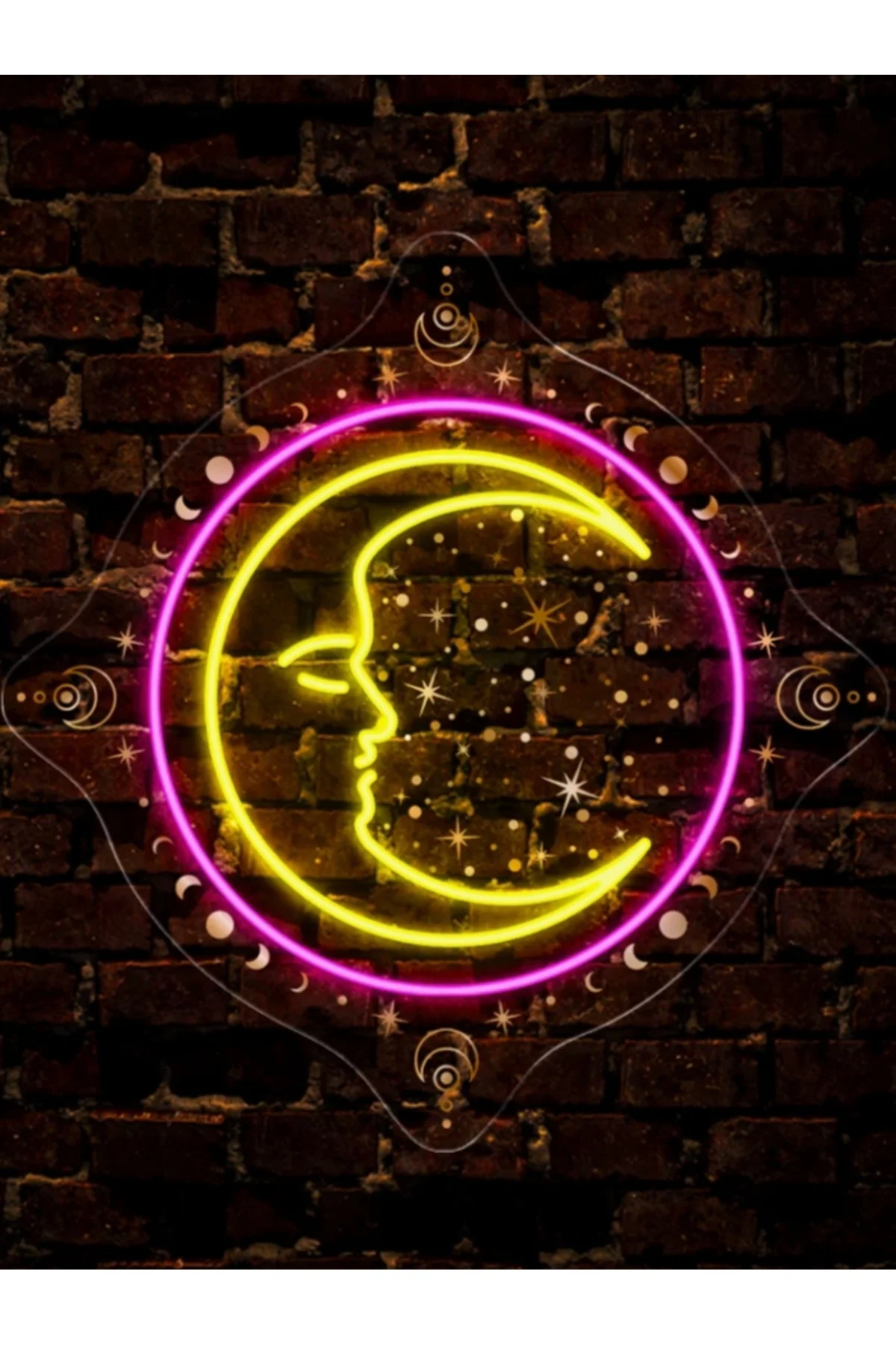 NEON LED IŞIKLI AY 40 CM