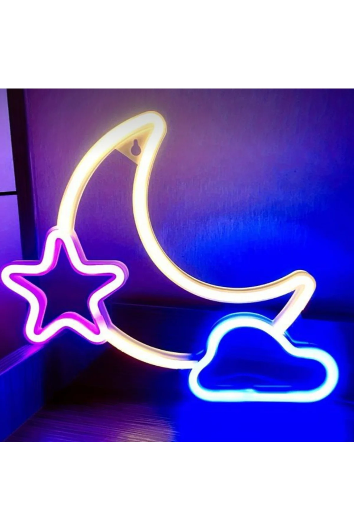 NEON LED IŞIKLI AY HİLAL YILDIZ BULUT