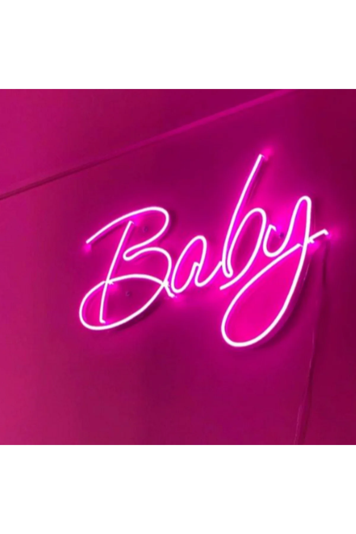 Neon Led Işıklı Baby Duvar Dekorasyon Tablosu