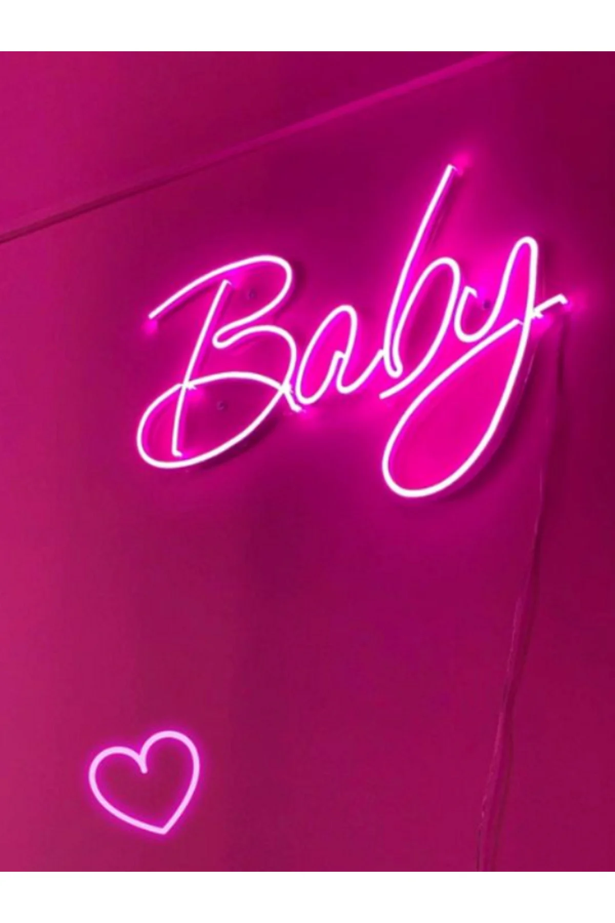 Neon Led Işıklı Baby Duvar Dekorasyon Tablosu