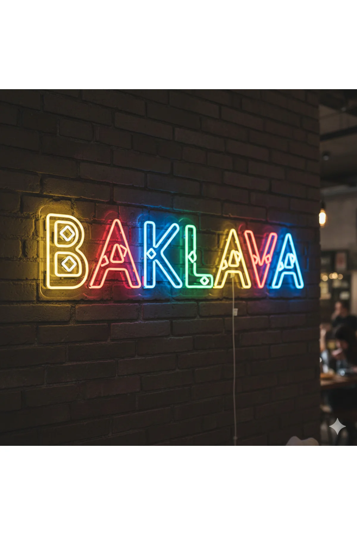 NEON LED IŞIKLI BAKLAVA