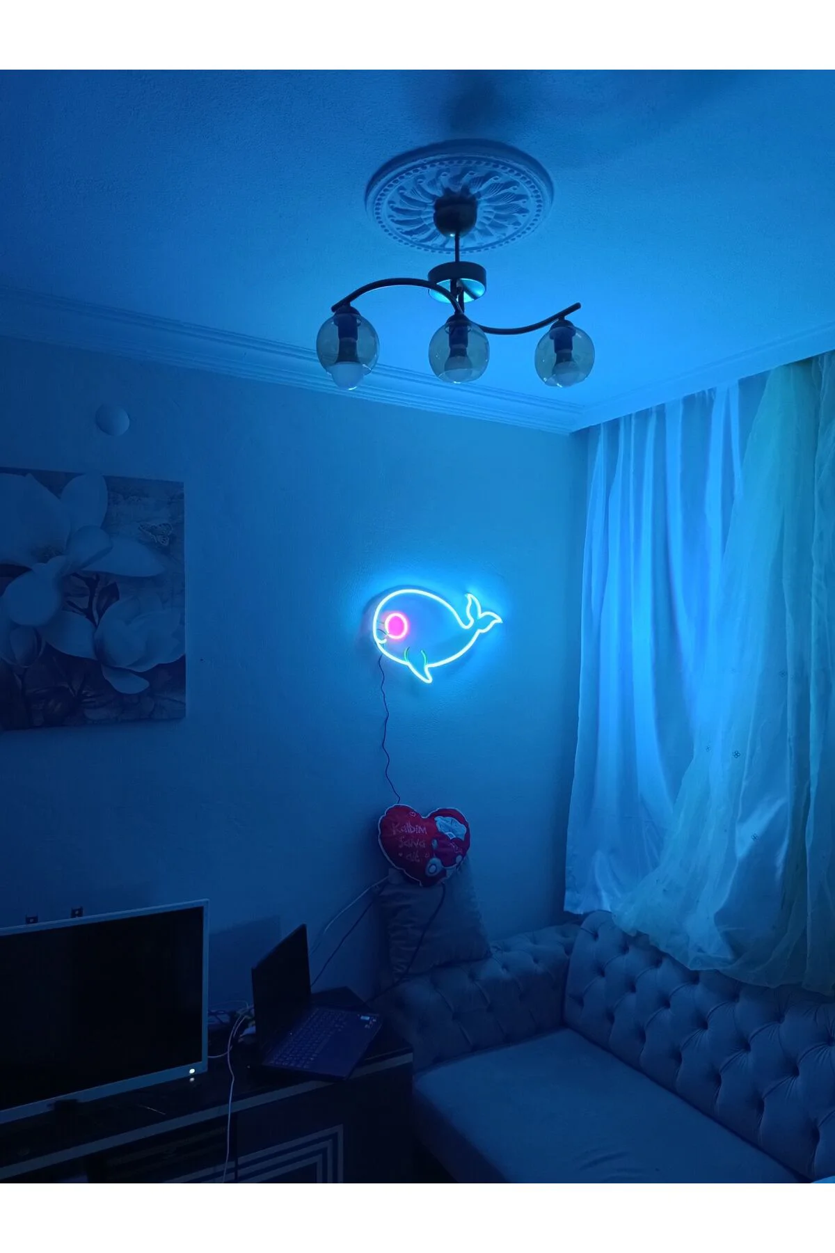 NEON LED IŞIKLI BALİNA