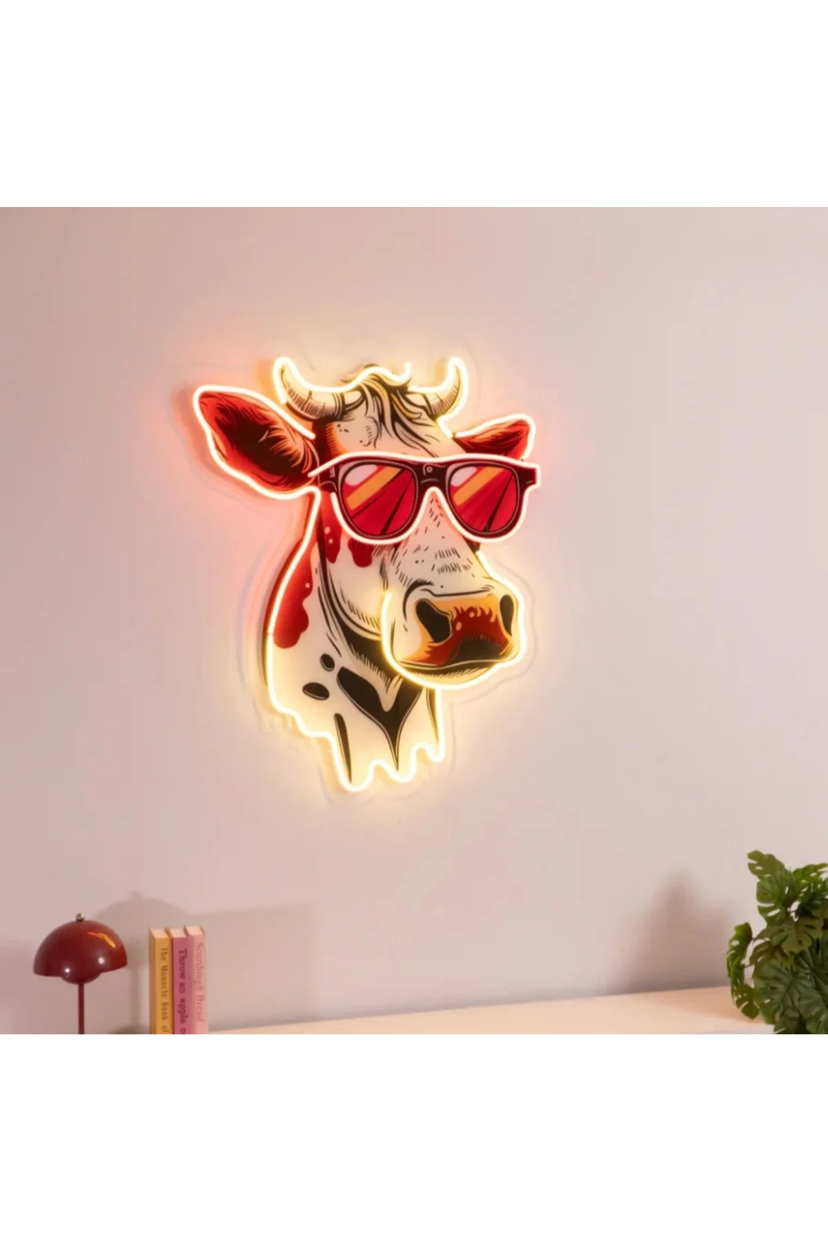 NEON LED IŞIKLI BOĞA POP ART