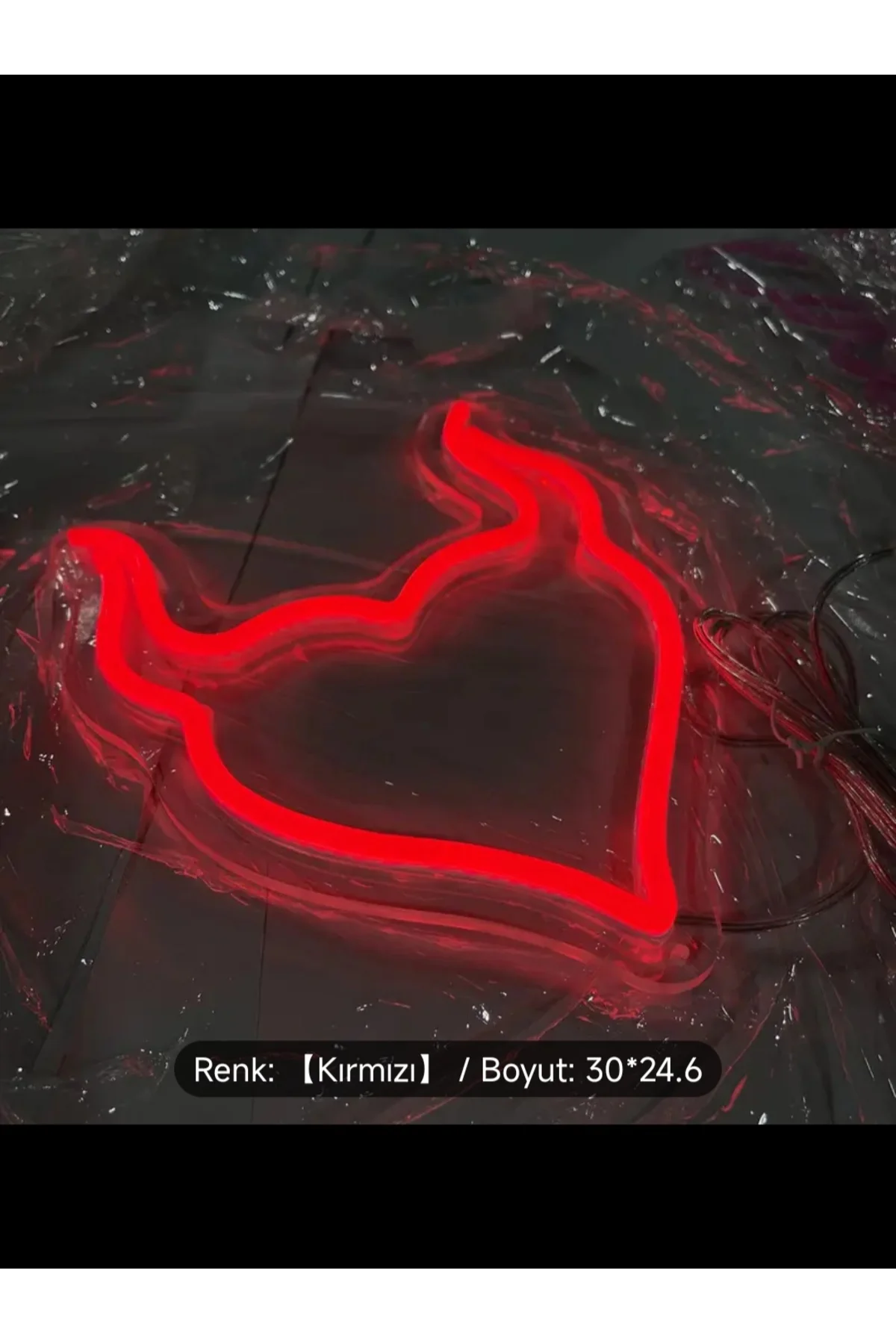 NEON LED IŞIKLI BOYNUZLU KALP