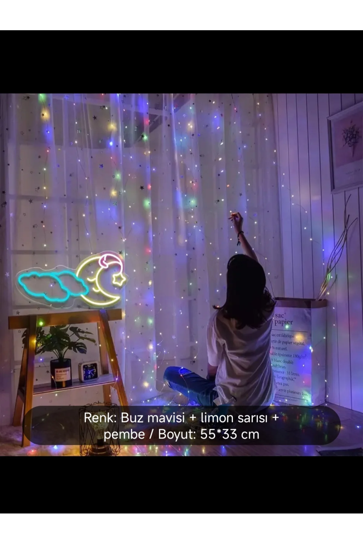 NEON LED IŞIKLI BULUT AY DEDE