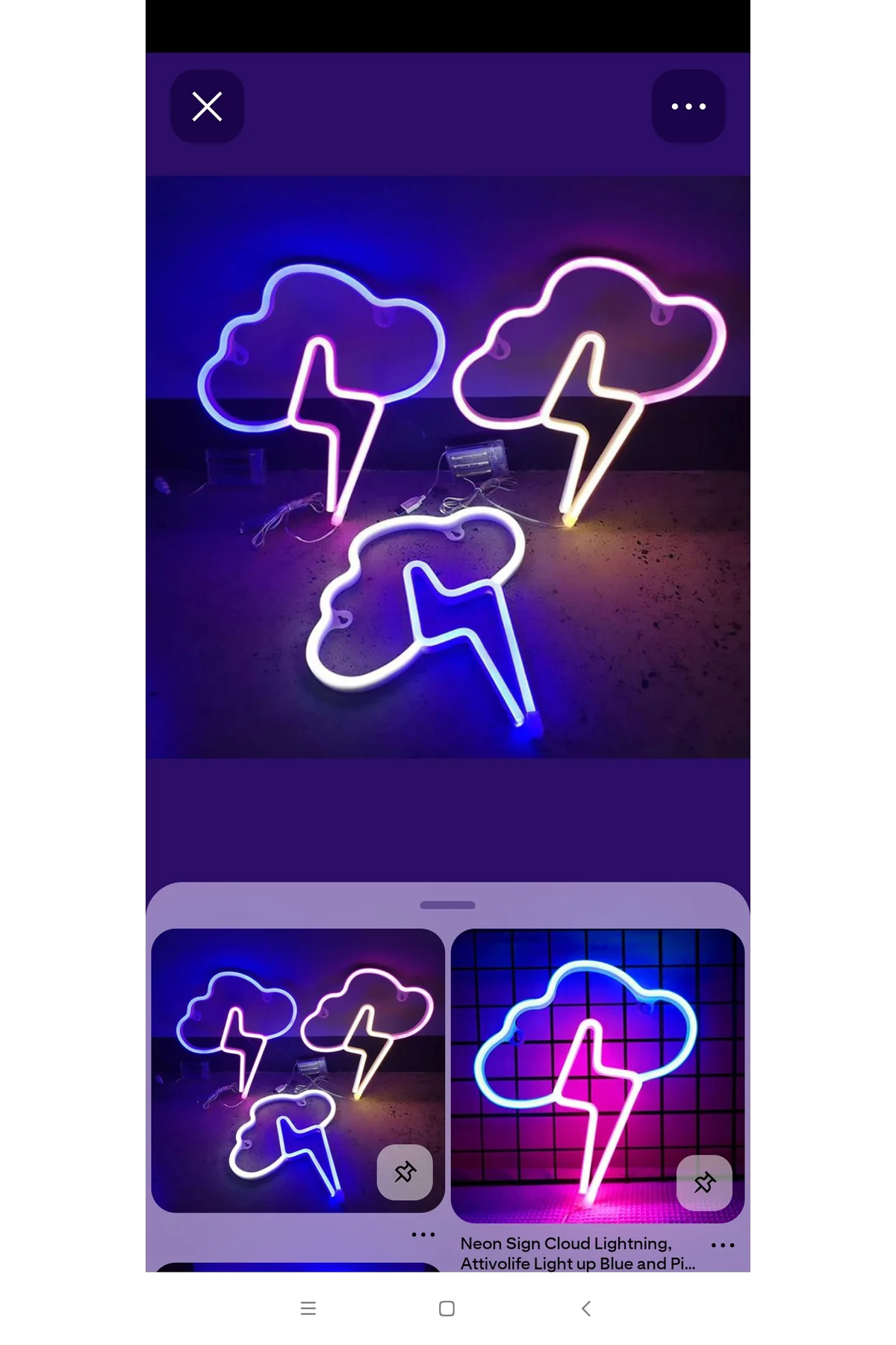 NEON LED IŞIKLI BULUT ŞİMŞEK