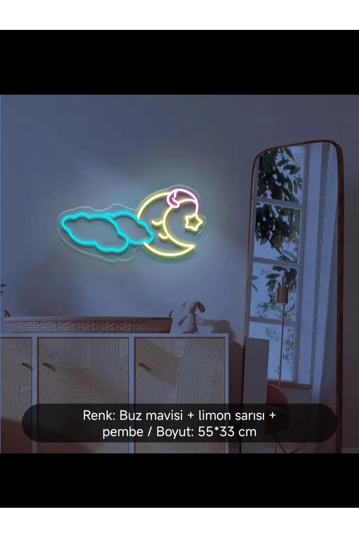 NEON LED IŞIKLI BULUT AY DEDE