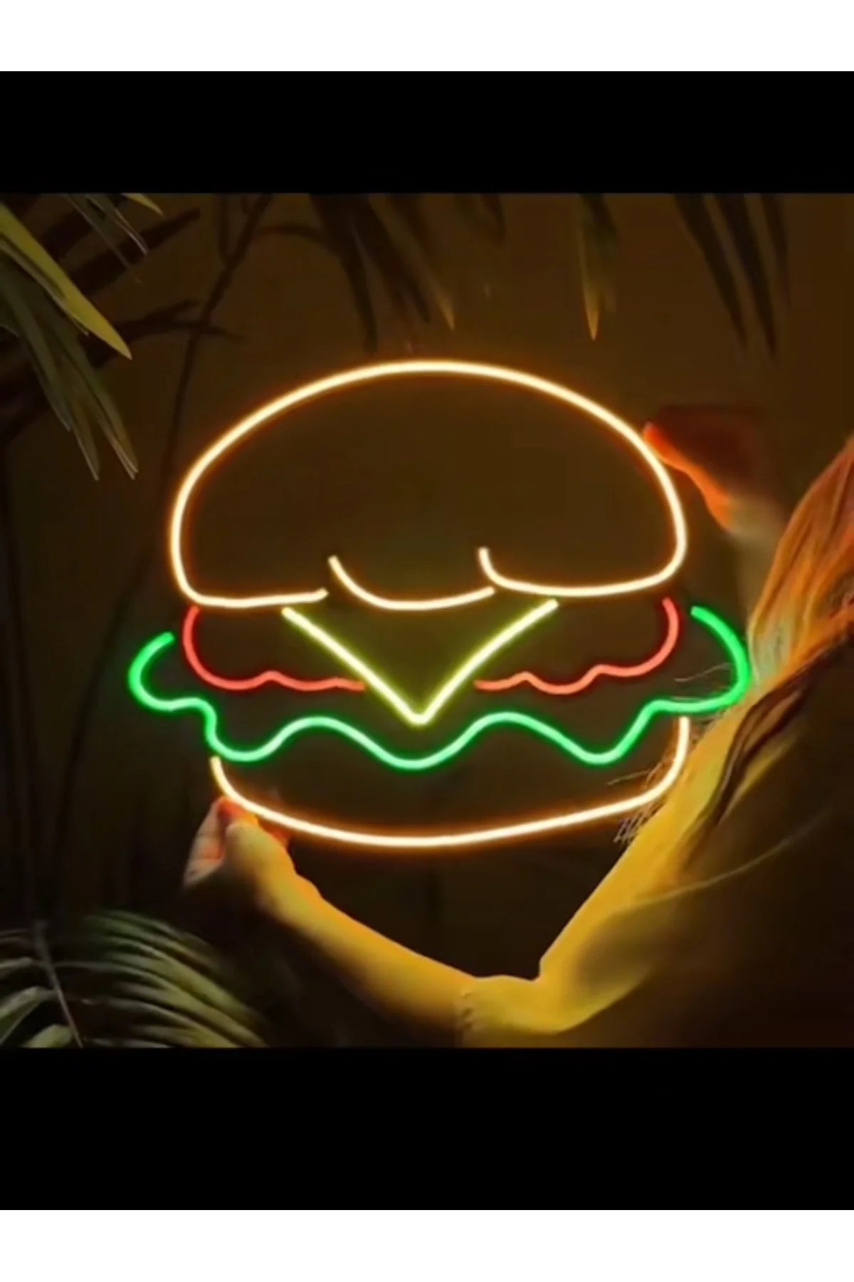 NEON LED IŞIKLI BURGER HAMBURGER