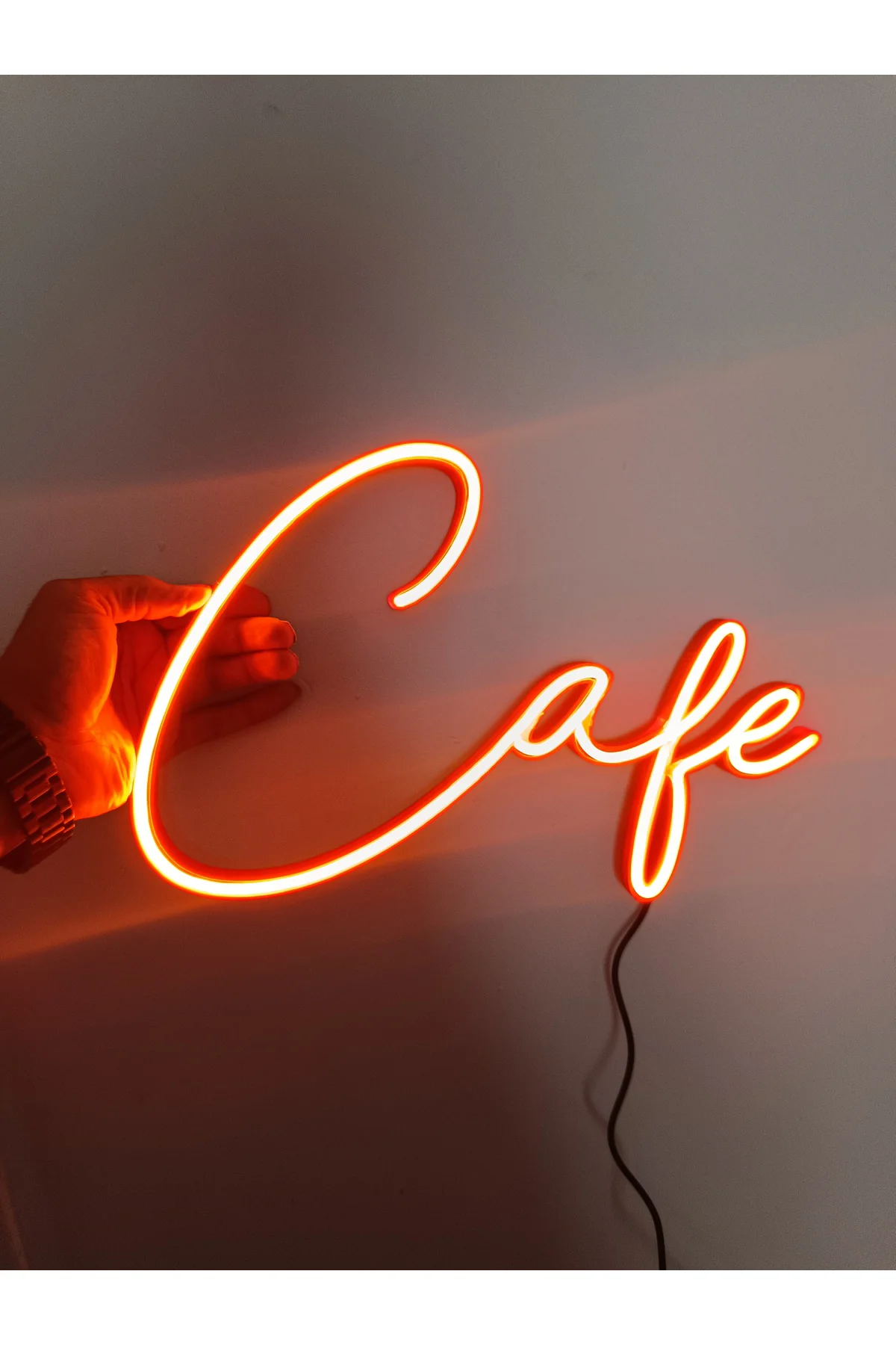 NEON LED IŞIKLI CAFE YAZISI DUVAR TABLO