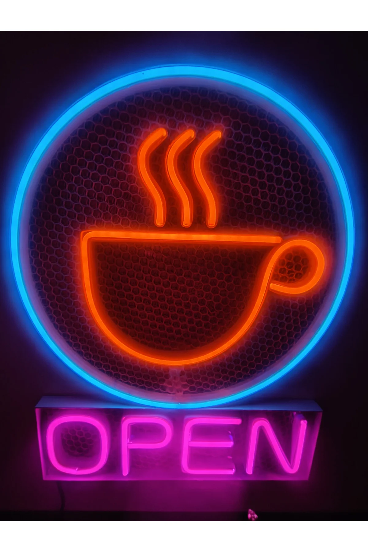 NEON LED IŞIKLI CAFE OPEN