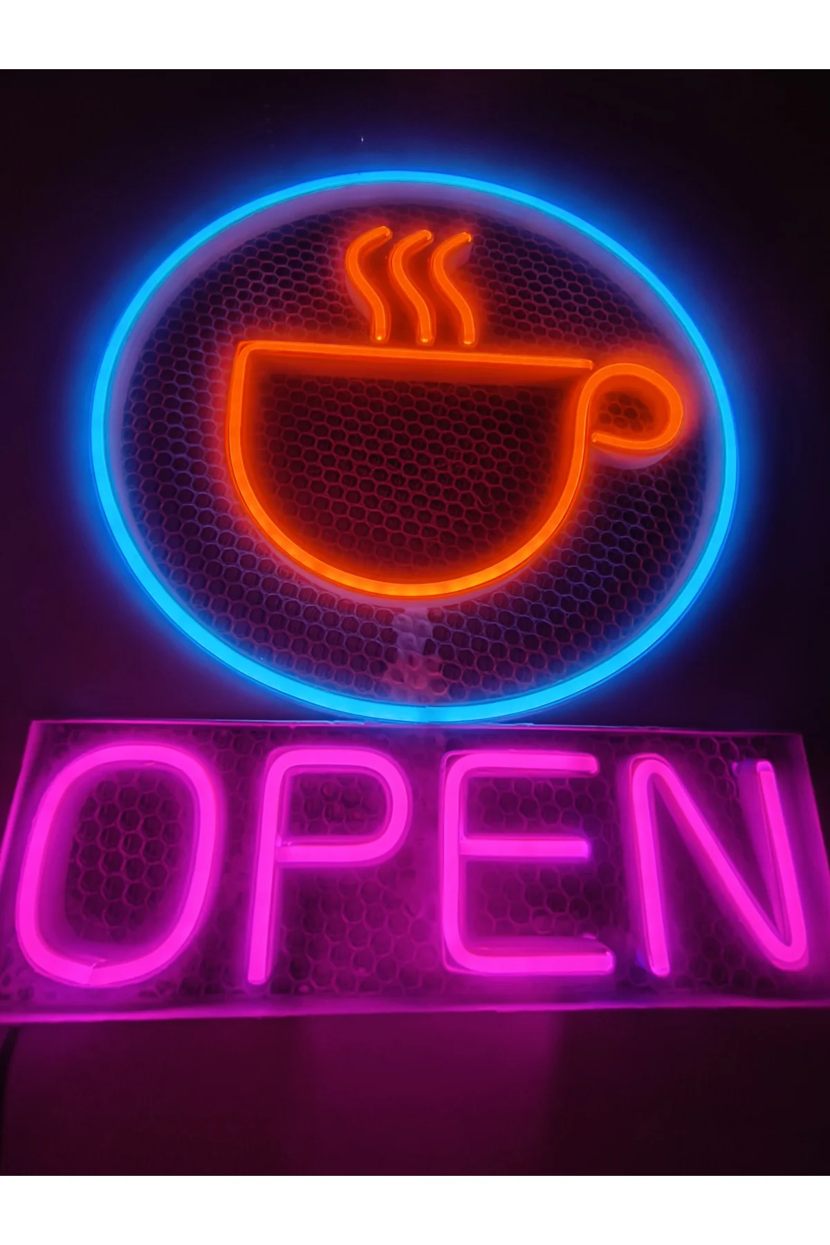 NEON LED IŞIKLI CAFE OPEN