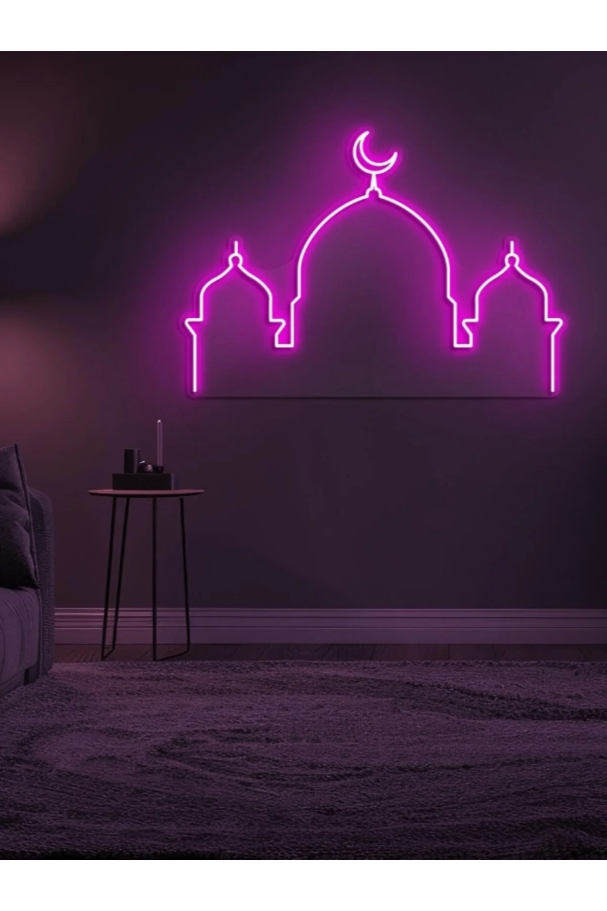 NEON LED IŞIKLI CAMİ DUVAR TABLO