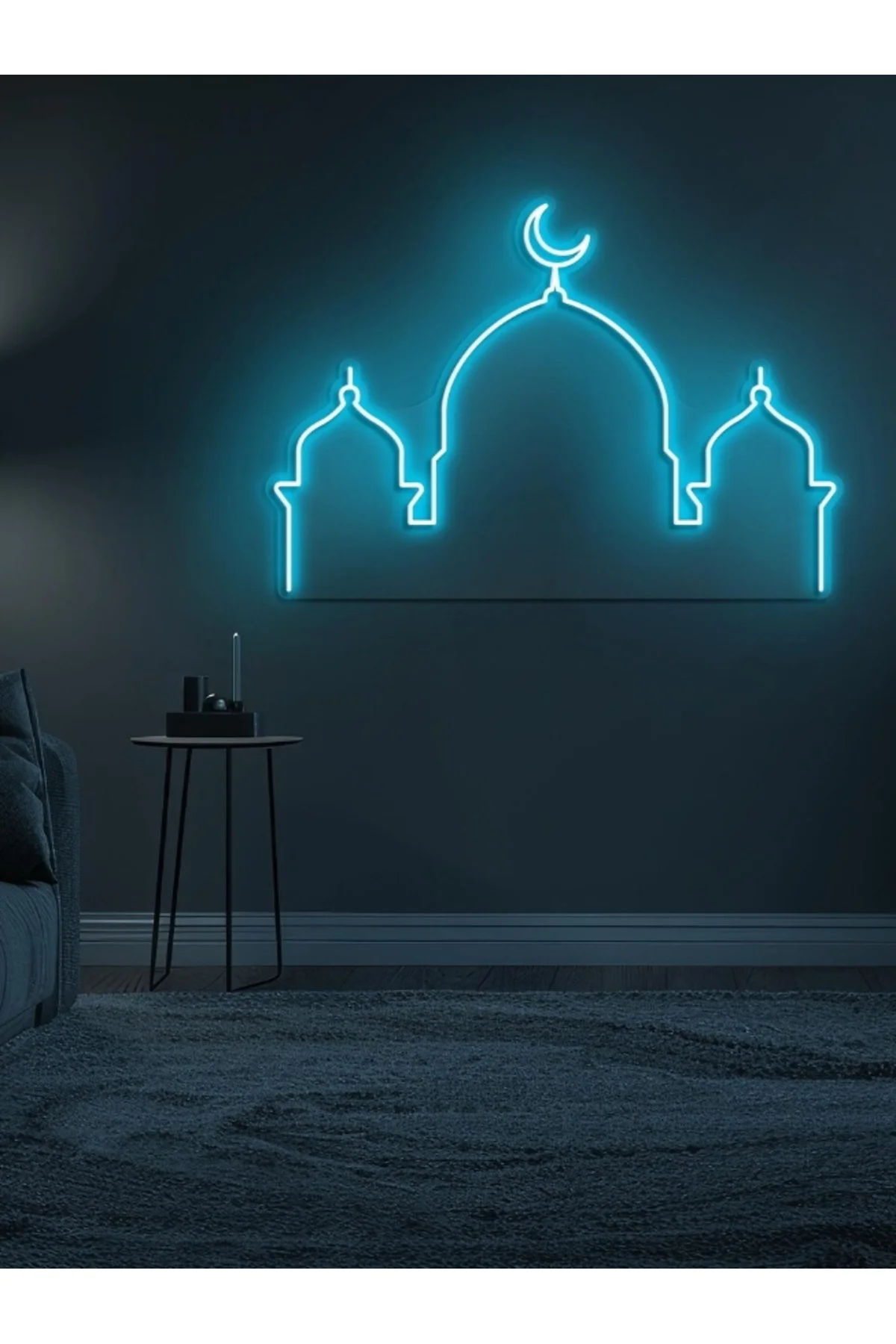 NEON LED IŞIKLI CAMİ DUVAR TABLO