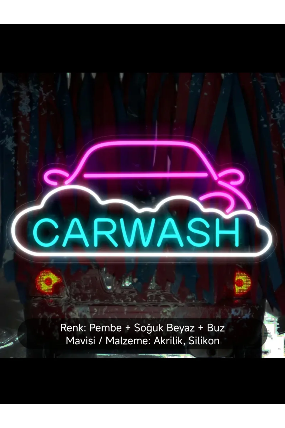NEON LED IŞIKLI CARWASH OTO YIKAMA